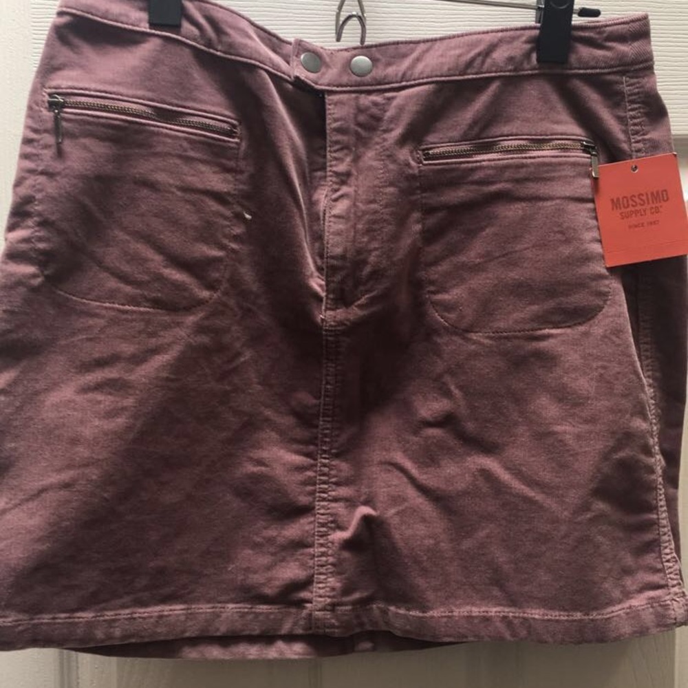 Purple Corduroy Mini Skirt